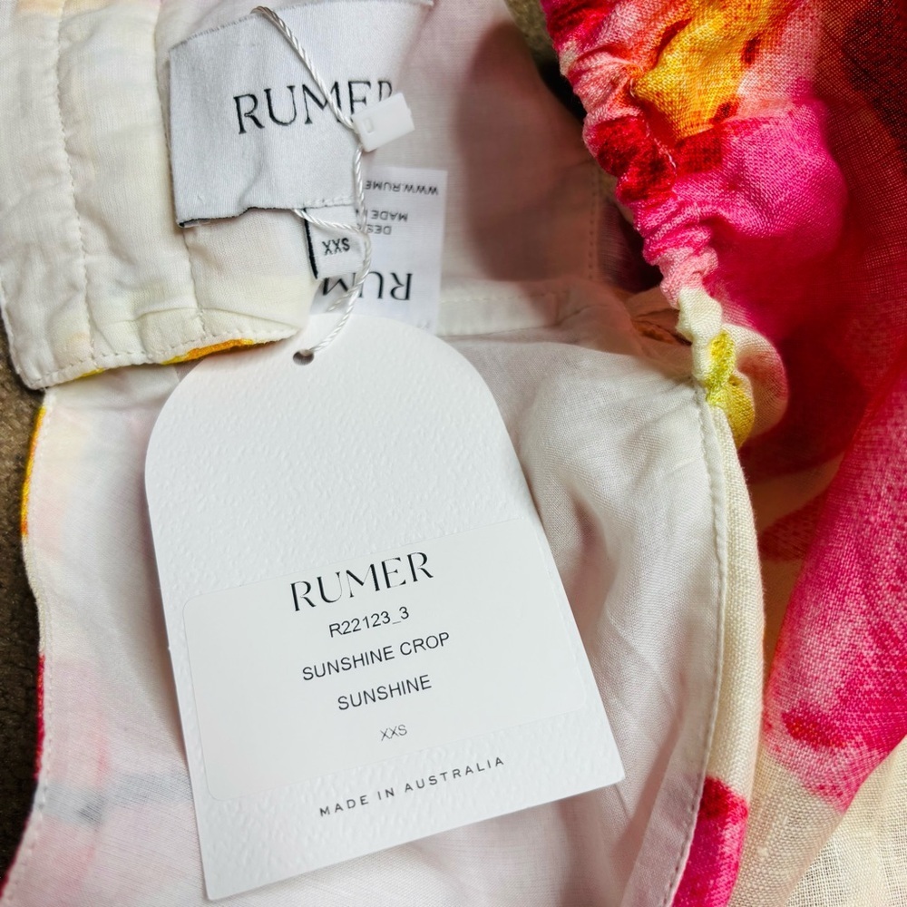 RUMER Coco & Lola Exclusive Floral Print Camille Crop Top & Sunshine Skirt - Picture 8 of 13